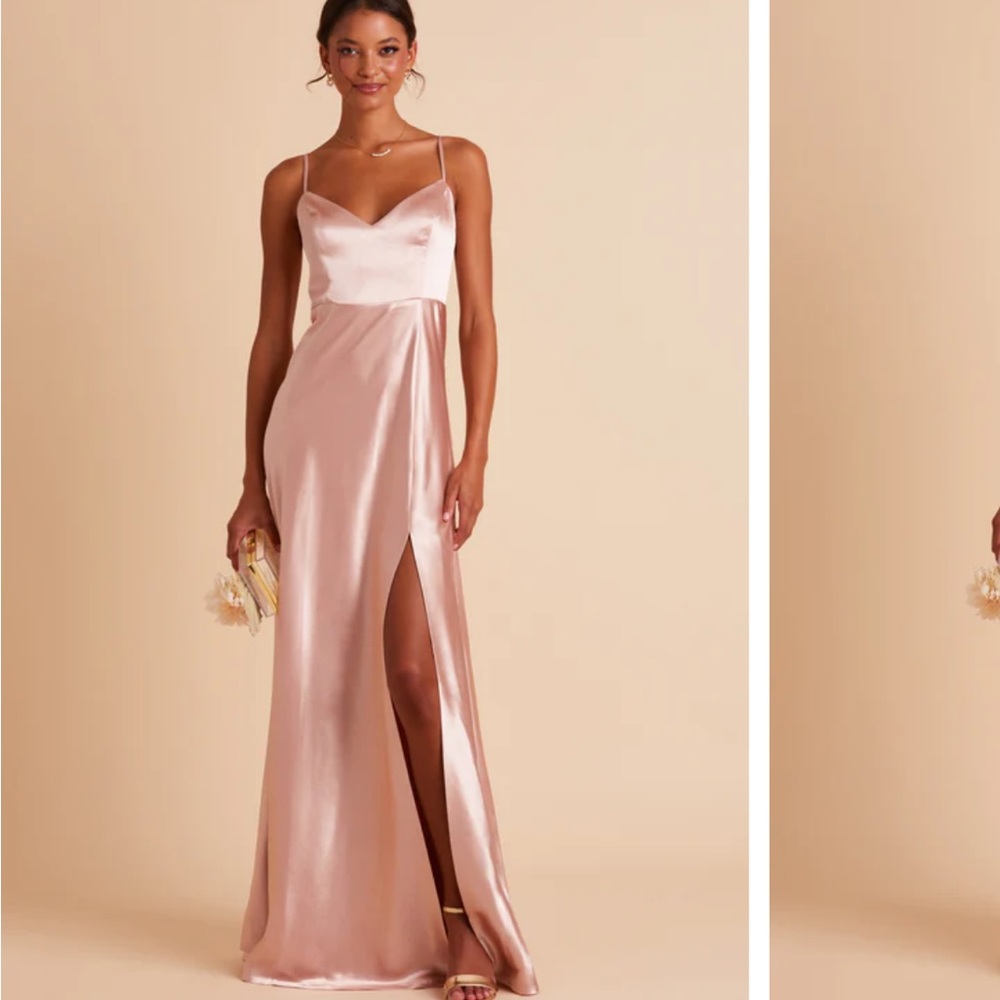 Birdy Grey Pink Maxi Gown Spaghetti Strap